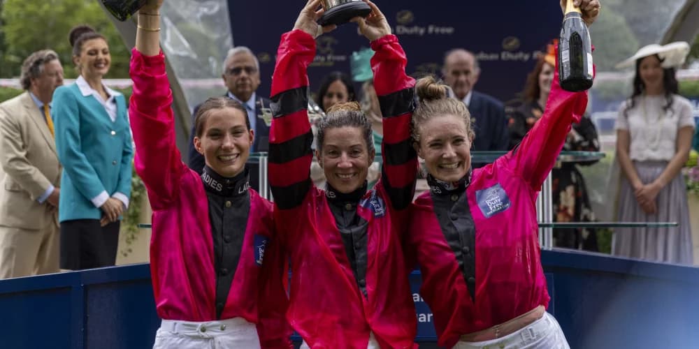 Hayley Turner leads the Ladies to successful defence of Shergar Cup